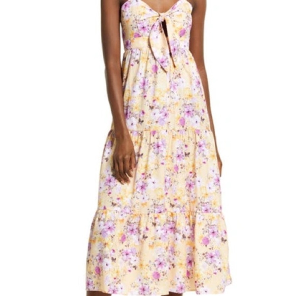 NSR Claro Floral Front Cutout Dress